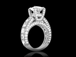 Solitaire women ring 3Dプリントモデル
