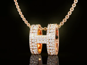 Pingente H Pop Modelo de Impressão 3D