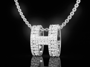H Pop Pendant 3D Print Model