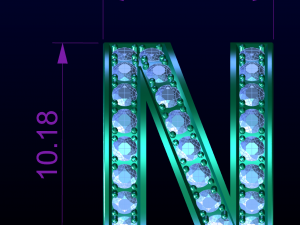 N pop pendant 3D Baskı Modeli