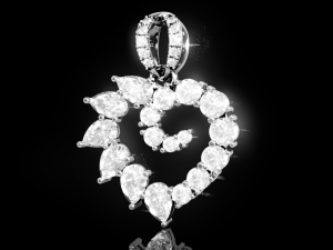 Heart Diamond Pendant 3D Принт Модель
