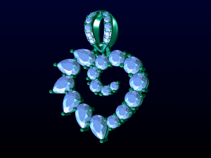 Heart Diamond Pendant 3D Принт Модель