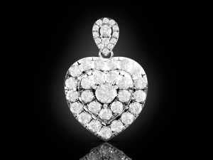 Women Heart Pendant 3D Print Model