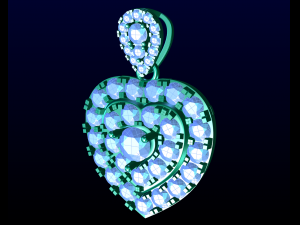 Women Heart Pendant 3D Print Model