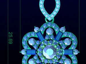 Halo Pendant 3D Print Model