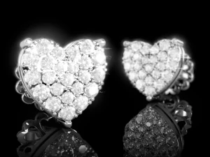 Love Heart Stud Earrings 4 3D Print Model