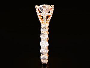 Solitaire Diamond Ring 3D Print Model