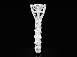 Solitaire Diamond Ring 3D Print Model