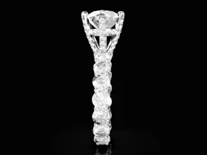 Solitaire Diamond Ring 3D Print Model