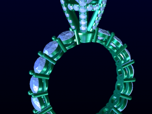 Solitaire Diamond Ring 3D Print Model