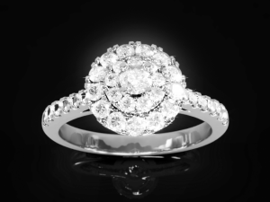 Halo Diamond Ring 3D प्रिंट मॉडल