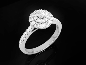 Halo Diamond Ring 3D प्रिंट मॉडल