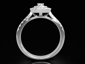 Halo Diamond Ring 3D प्रिंट मॉडल