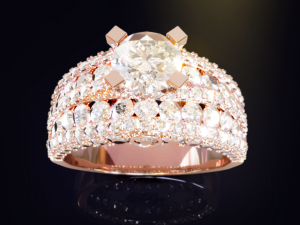 Women Diamond Ring 3D 打印模型