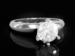 Free Solitaire Ring 3D Print Model