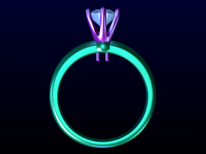 Free Solitaire Ring 3D Print Model