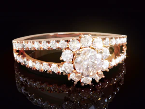 Anel de Diamante Halo Modelo de Impressão 3D