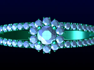 Halo Diamond Ring 3D Print Model