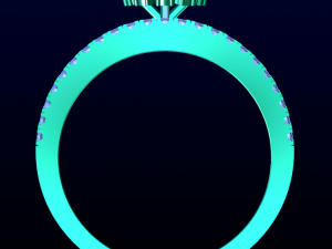 Halo Diamond Ring Modèles 3D en vedette