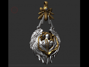 Wings and cross Pendant Modelo de impresión 3D