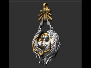 Wings and cross Pendant Modelo de impresión 3D