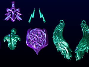 Wings and cross Pendant Modelo de impresión 3D