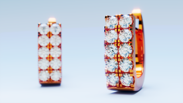 Free earrings 3D Print Model .c4d .max .obj .3ds .fbx .stl .blend 