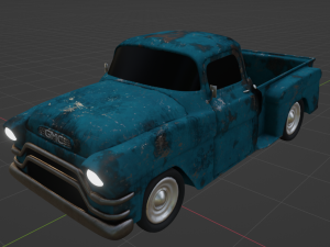 GMC Blue Chip 1955 old pickup truck Modèle 3D