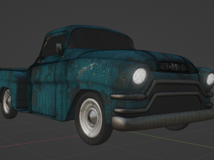 GMC Blue Chip 1955 old pickup truck Modèle 3D
