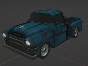 GMC Blue Chip 1955 old pickup truck Modèle 3D