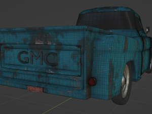 GMC Blue Chip 1955 old pickup truck Modèle 3D