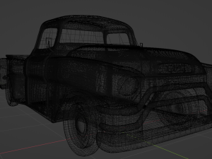 GMC Blue Chip 1955 old pickup truck Modèle 3D