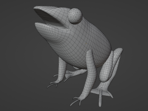 Mid-Poly Brown Frog Modelo 3D