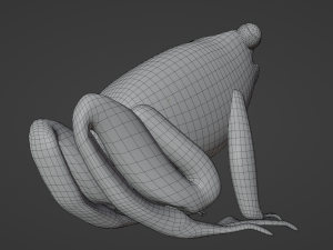Mid-Poly Brown Frog Modelo 3D