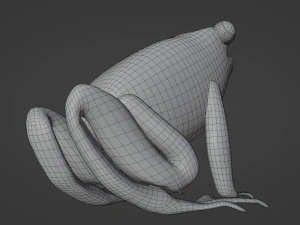 Mid-Poly Brown Frog 3D Model