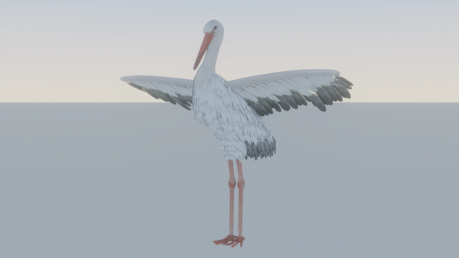 Cegonha Modelo 3D .c4d .max .obj .3ds .fbx .stl .blend 