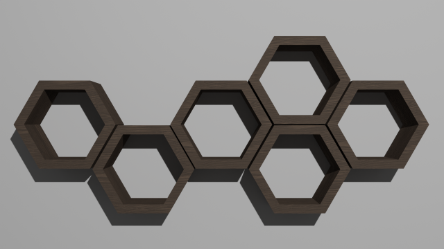 Wooden Shelves 3D 모델 .c4d .max .obj .3ds .fbx .stl .blend 