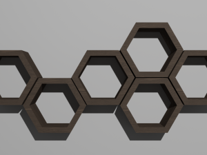 Wooden Shelves 3D 모델