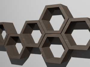 Wooden Shelves 3D 모델