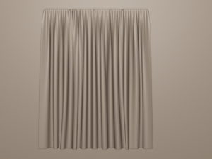 Realistic Curtain 3D Model