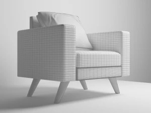 Одноместный диван 3D Модель