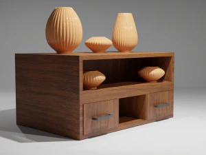 Ger&ccedil;ek&ccedil;i Mobilya Ahşap 3D Model