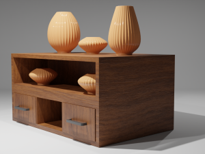 Realistic Furniture Wood 3D 모델