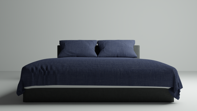 Realistic Bed 3D Model .c4d .max .obj .3ds .fbx .stl .blend 