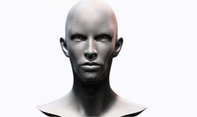 Female Head 3D Model .c4d .max .obj .3ds .fbx .stl .blend 