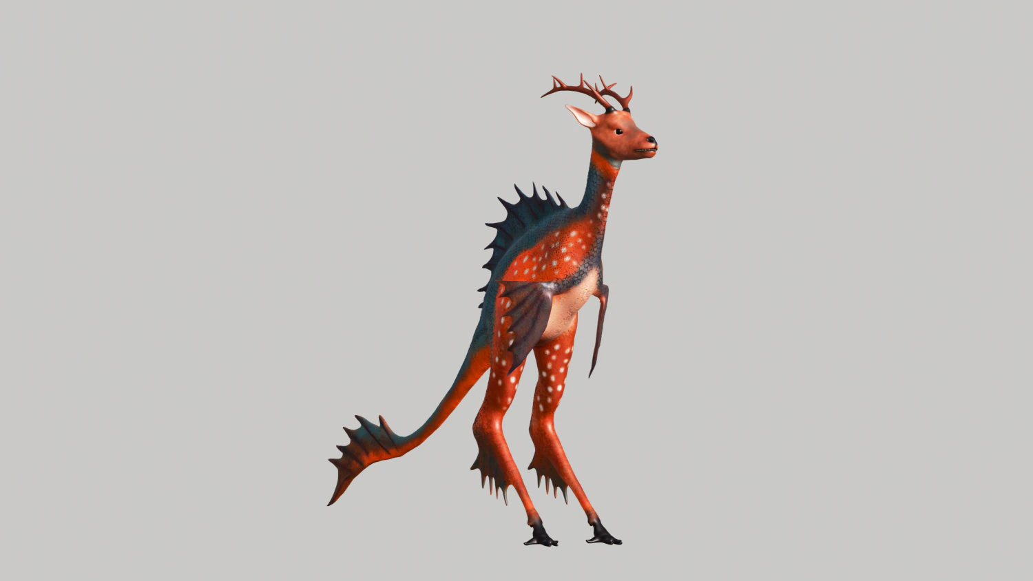 Mythical Creature 3D Model .c4d .max .obj .3ds .fbx .stl .blend 