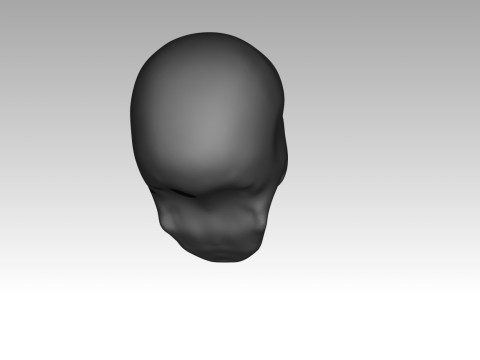 Female skull base head 3D Print Model