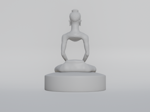 Meditation monk statue Model Cetak 3D