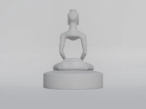 Meditation monk statue 3D Print Model