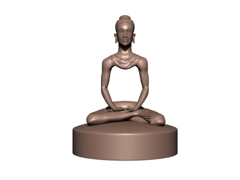 Meditation monk statue 3D Print Model